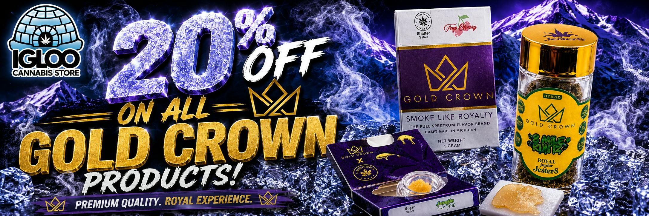 Gold Crown 20% off all month