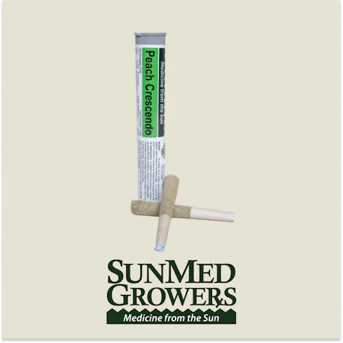 SunMed Peach Crescendo Pre-Rolls 0.5g x 2pk-1