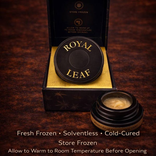 Product Royal Leaf - 6 Star Live Hash Rosin - Maple Cake - 2g Jar