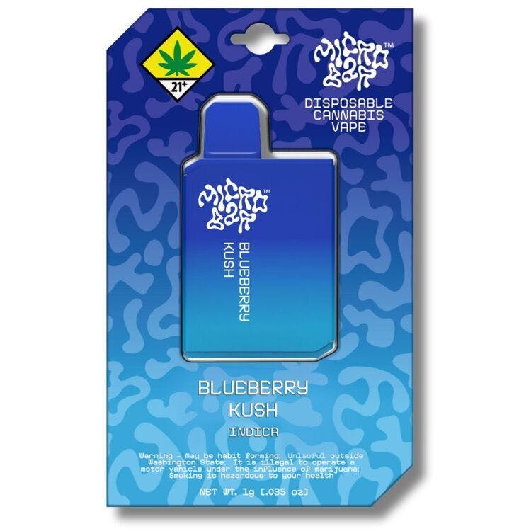 Blueberry Kush Flavored Distillate Disposable Vape (Micro Bar) | Kush 21 -  Burien