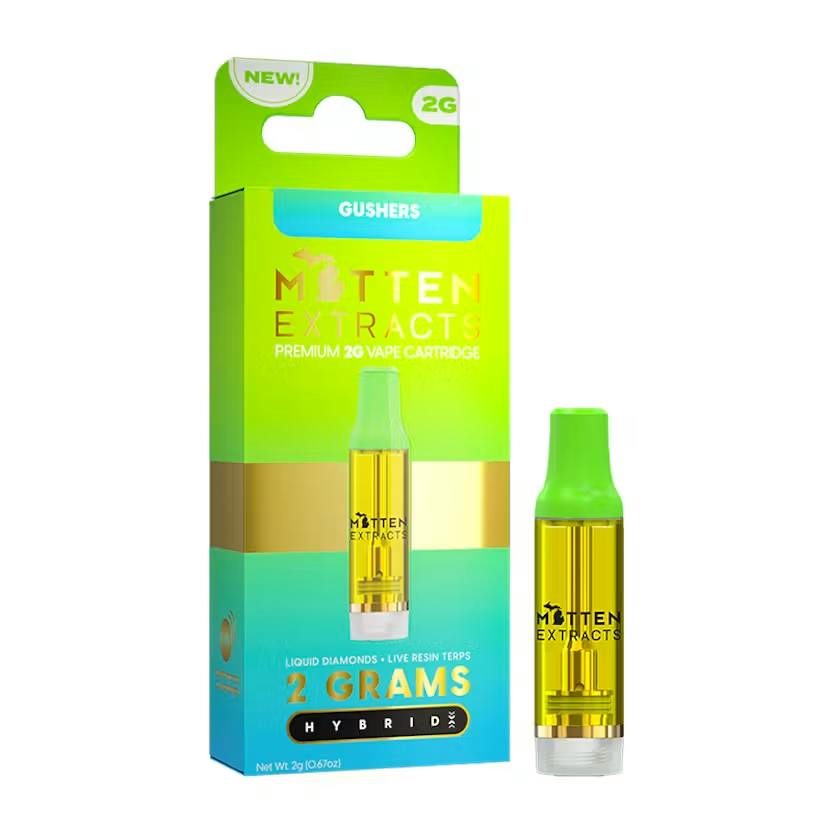 Gushers Cart Hybrid by Mitten Extracts – Vapes at Gatsby Cannabis
