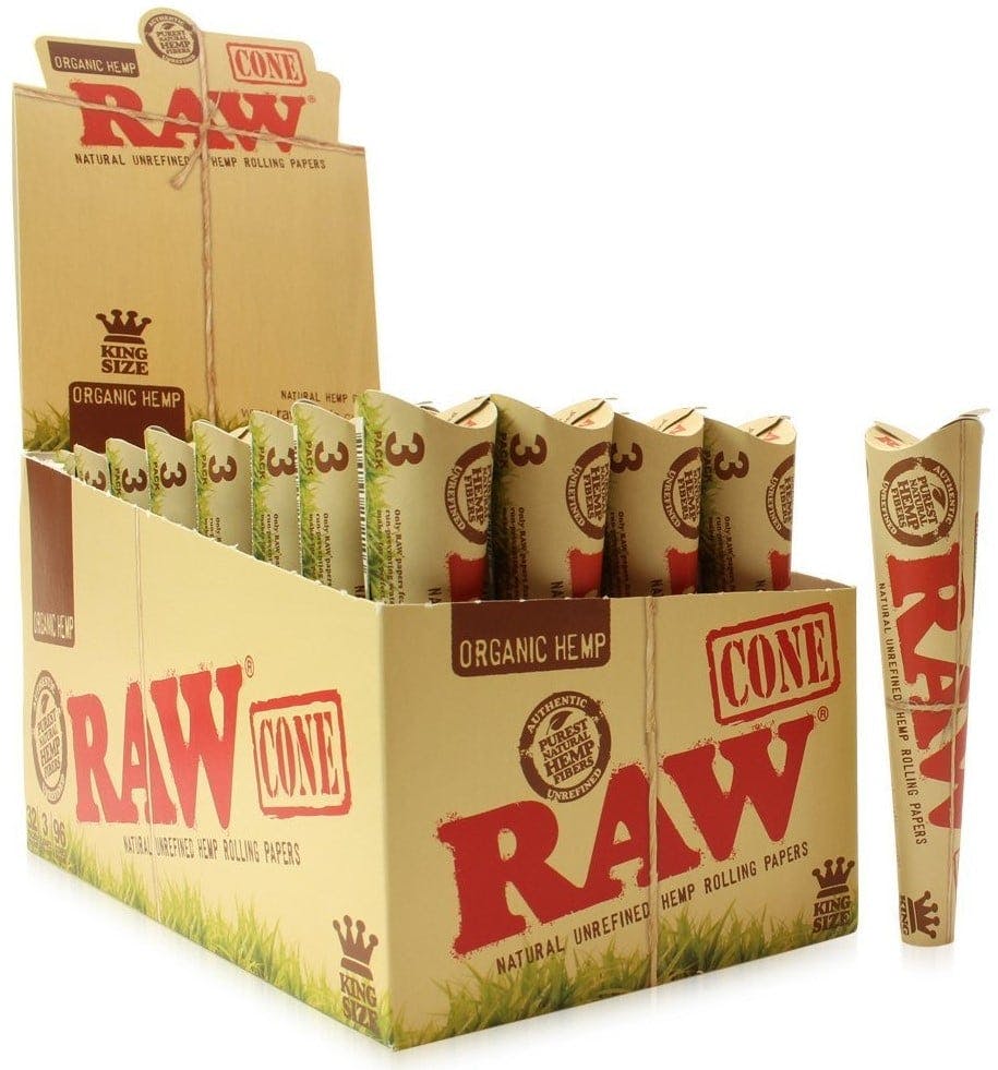 Product Raw Organic Hemp Cones | King Size 3pk