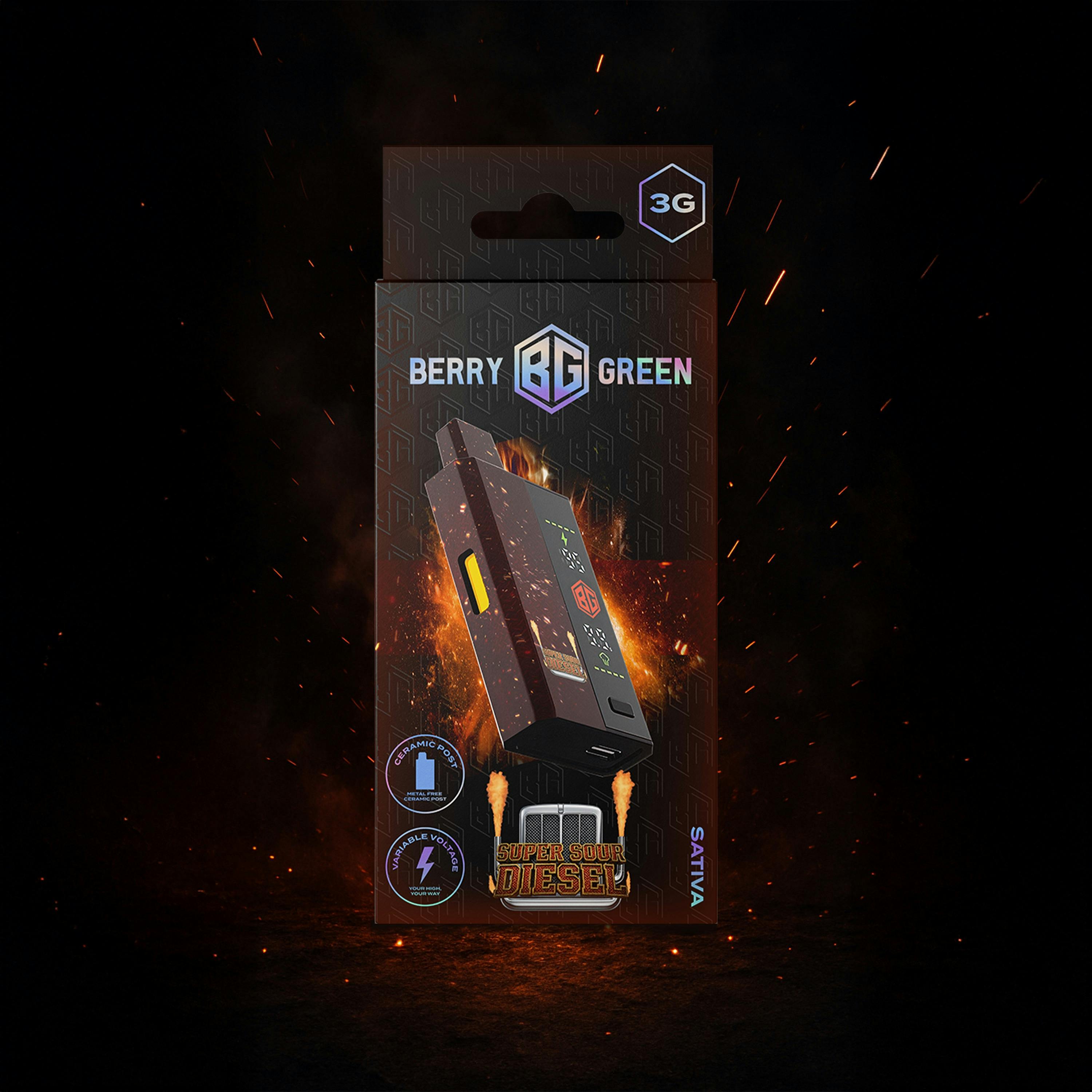 Berry Green - 3g Disposable - Super Sour Diesel