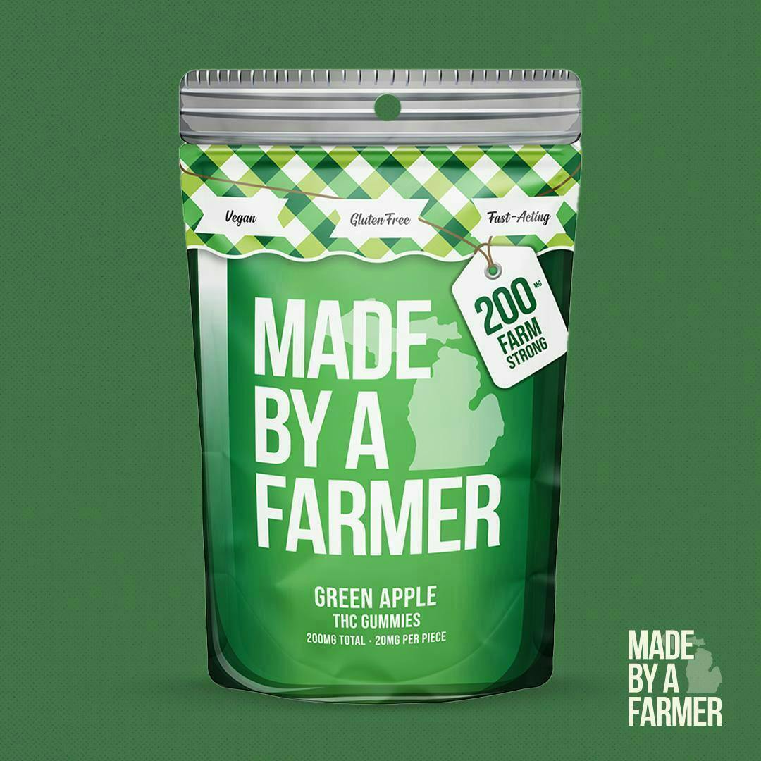 Product: Made by a Farmer | Fast Acting Gummies - 200mg - Green Apple