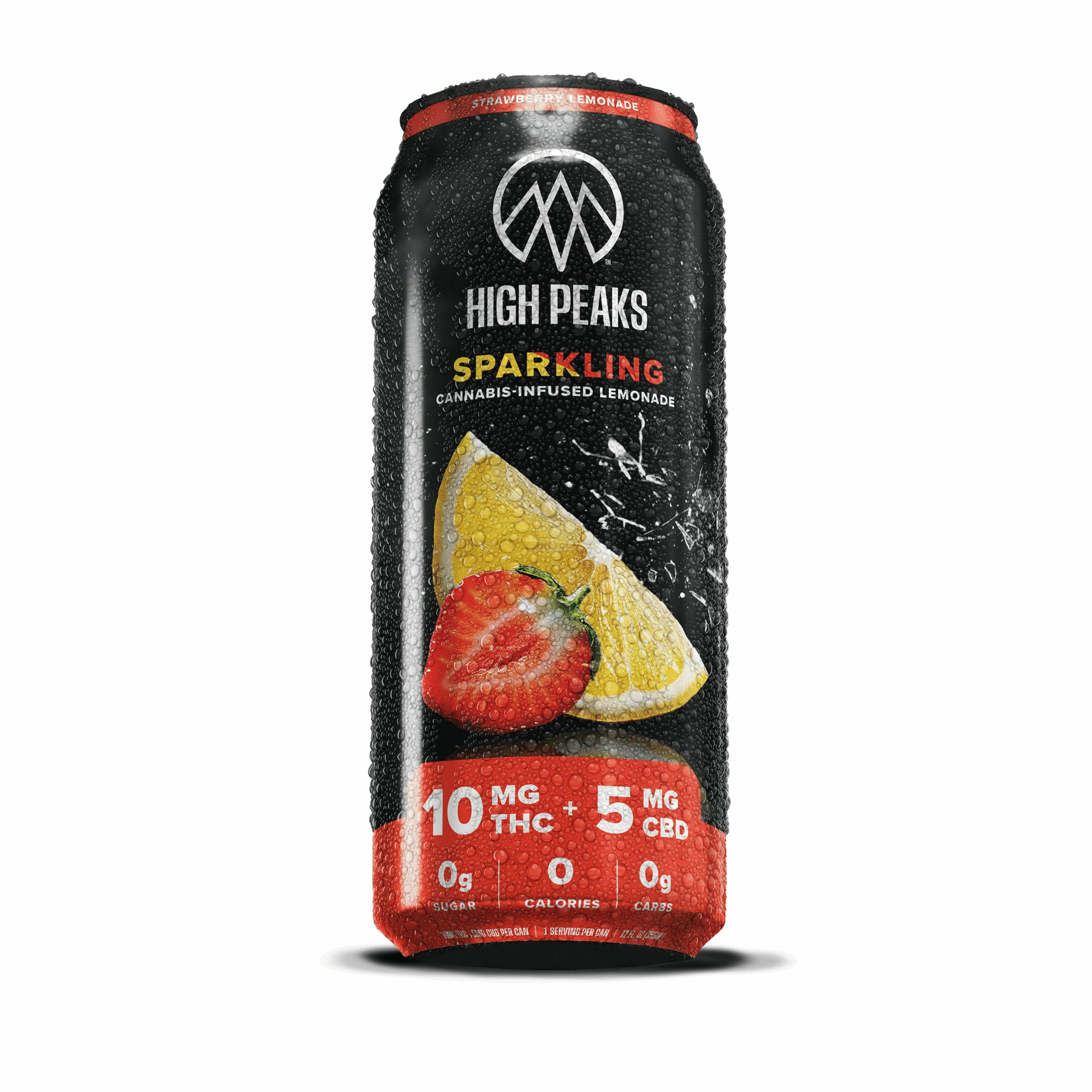 High Peaks | Sparkling Strawberry Lemonade 12oz Single Can | 10mg