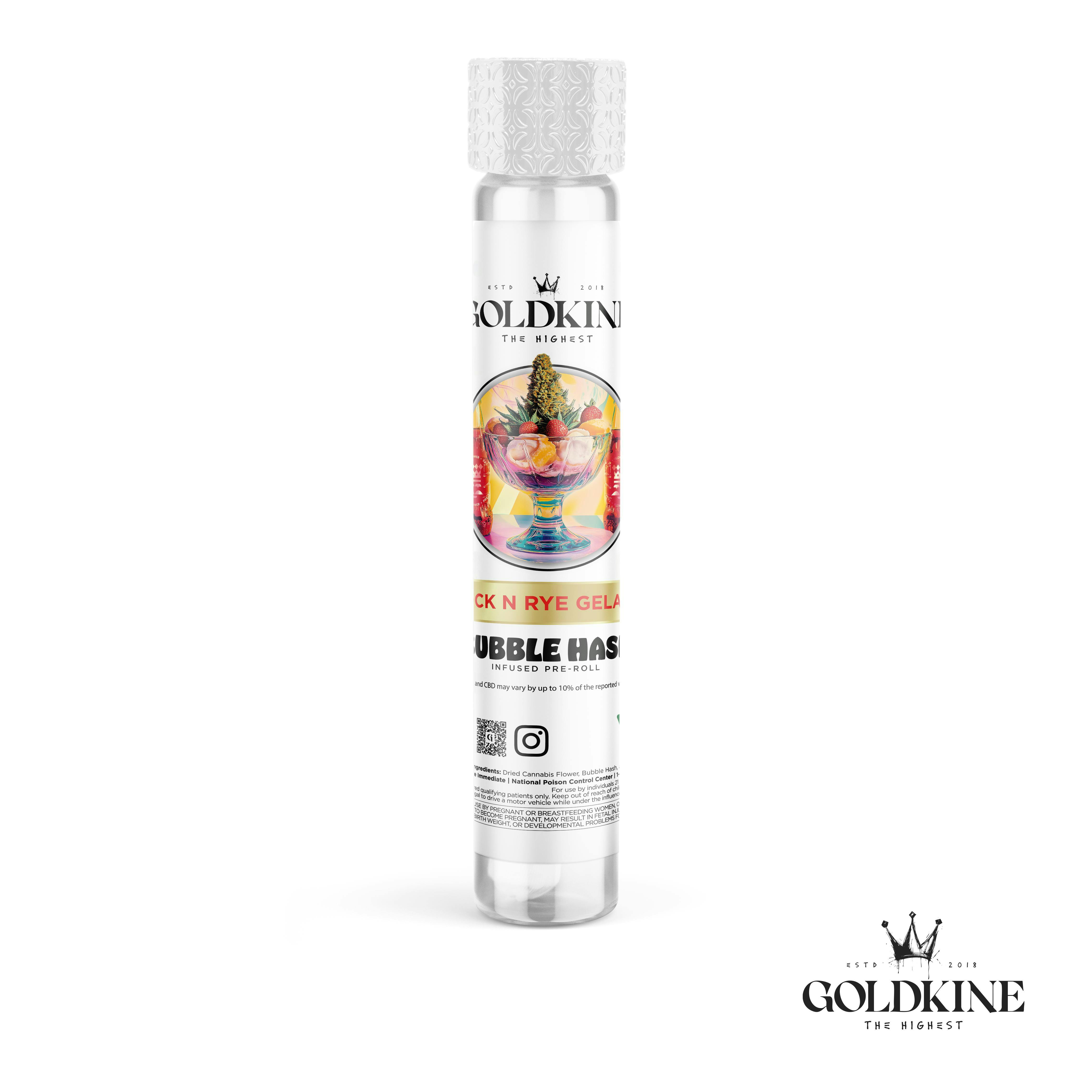 Product: Goldkine | Rock n Rye Gelato | Pre-roll | 1g | Hybrid
