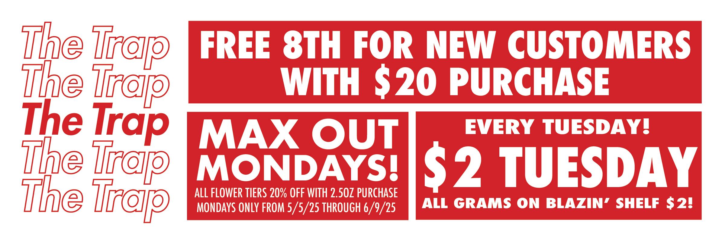 Weekly Specials at the trap