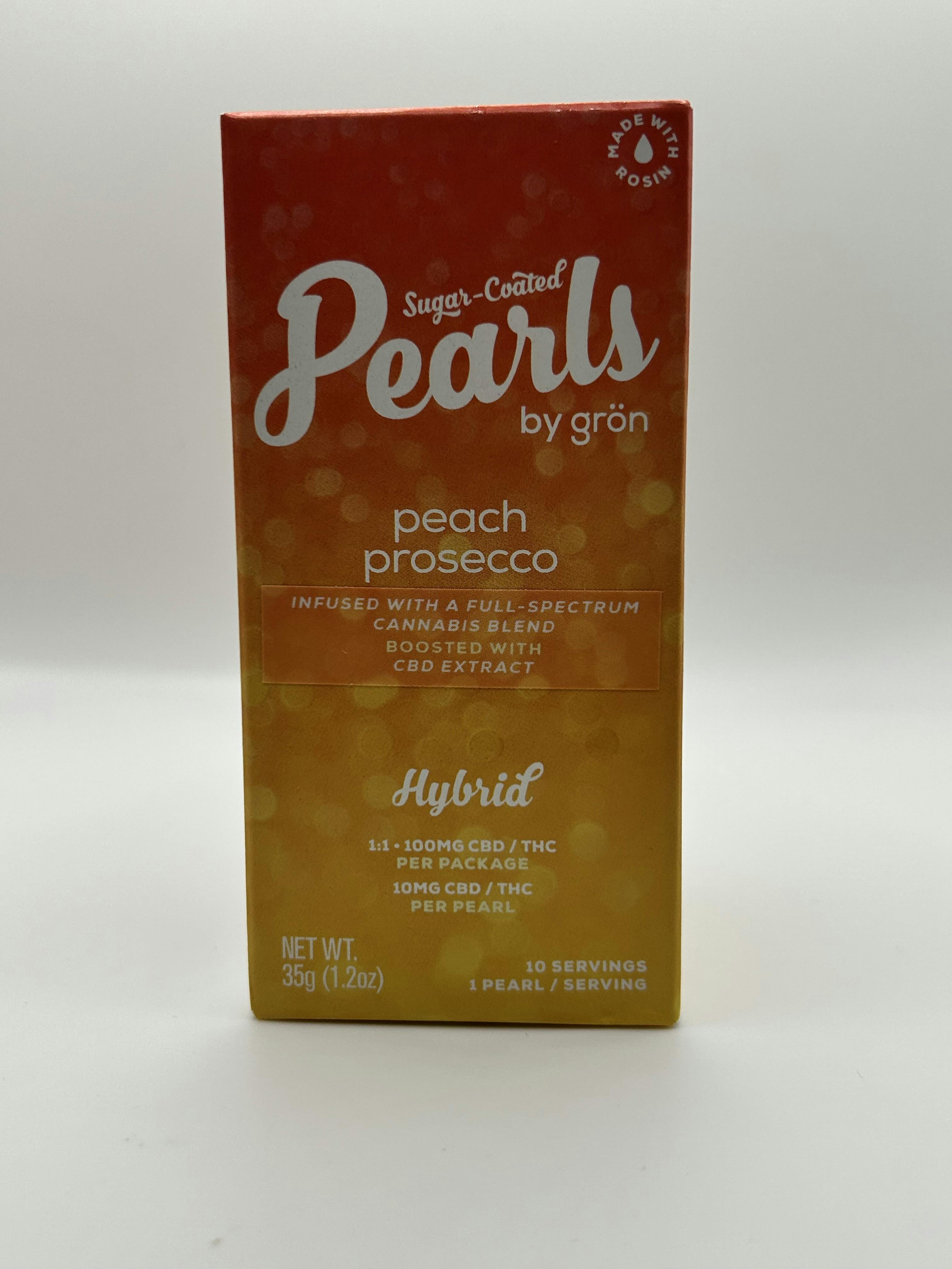 Photo of Grön 1:1 Peach Prosecco Pearls – Hybrid – CBD/THC