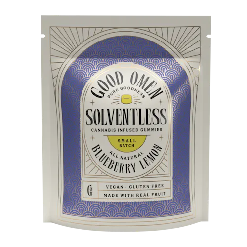 Good Omen: Solventless Gummies | Blueberry Lemon | 100mg | 10pk-2