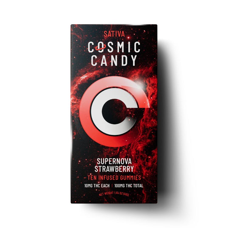 Cosmic Candy: Supernova Strawberry Sativa - 10pk 100mg