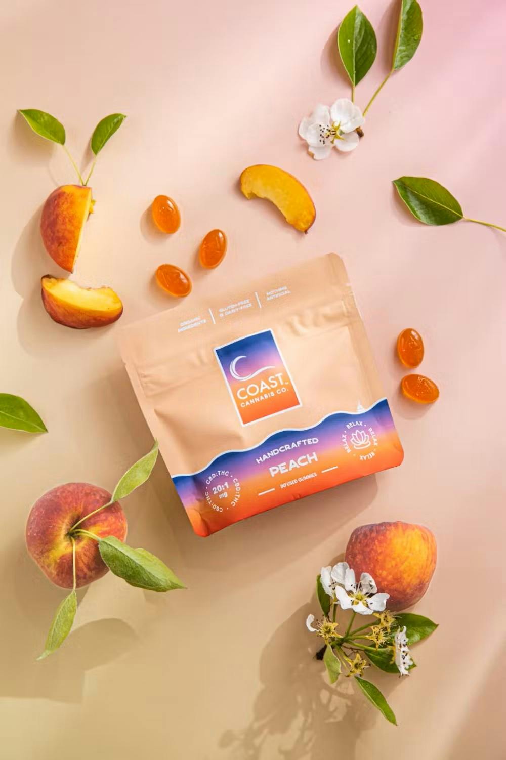 Photo of RELAX | Peach Gummies | 20mg CBD: 1mg THC