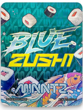 Blue Zushi Pre-Pack Hybrid by Minntz – Flower at Gatsby Cannabis