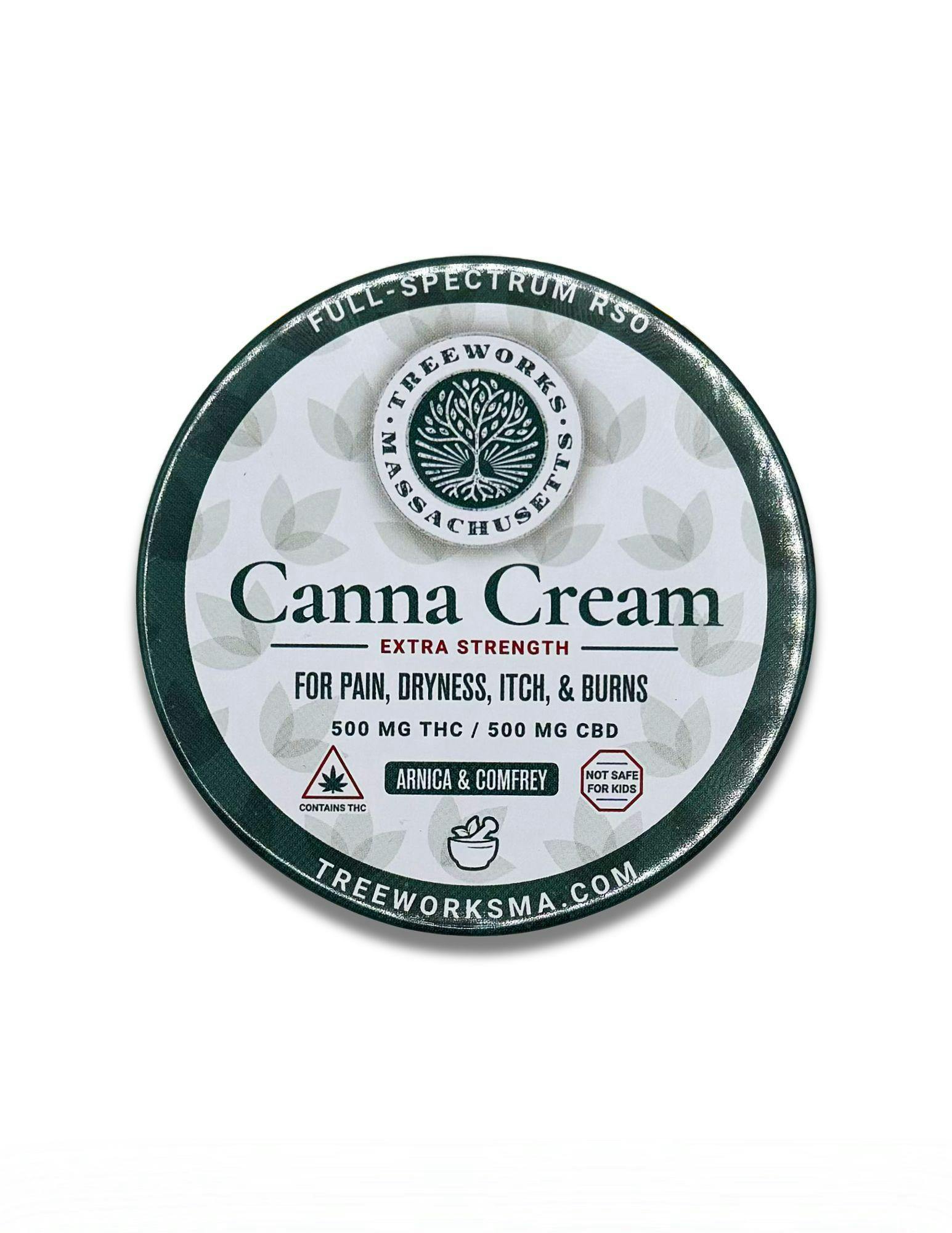 Canna Cream 1:1 Body Balm | 2oz | Treeworks in Massachusetts