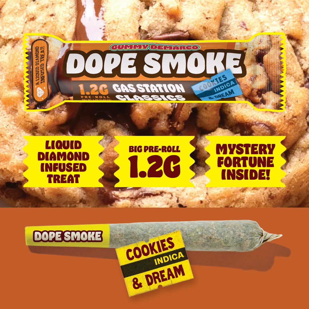 DOPE SMOKE | Cookies and Dream | Liquid Diamond Infused Joint | 1.2G