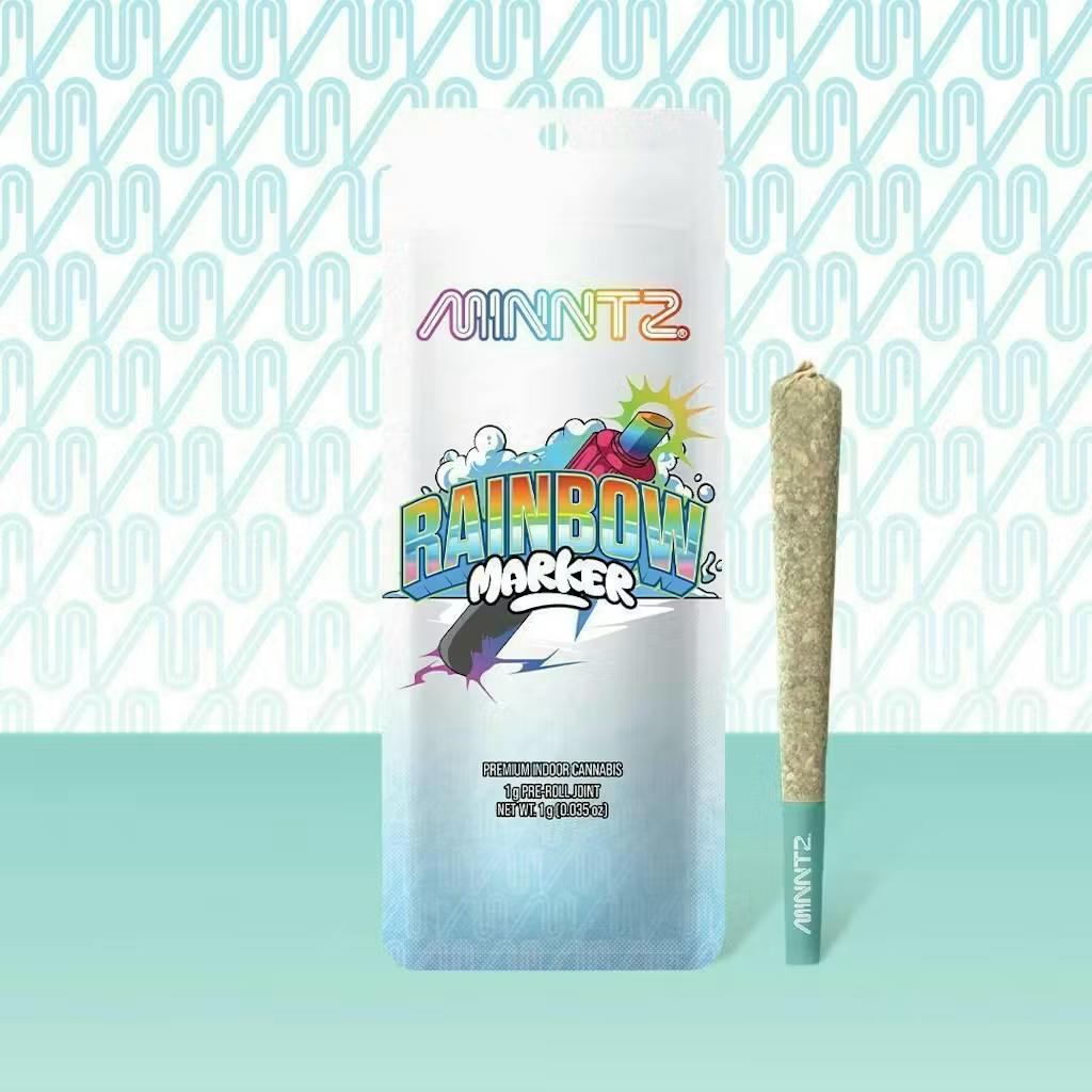 Minntz - 1g Preroll - Rainbow Marker
