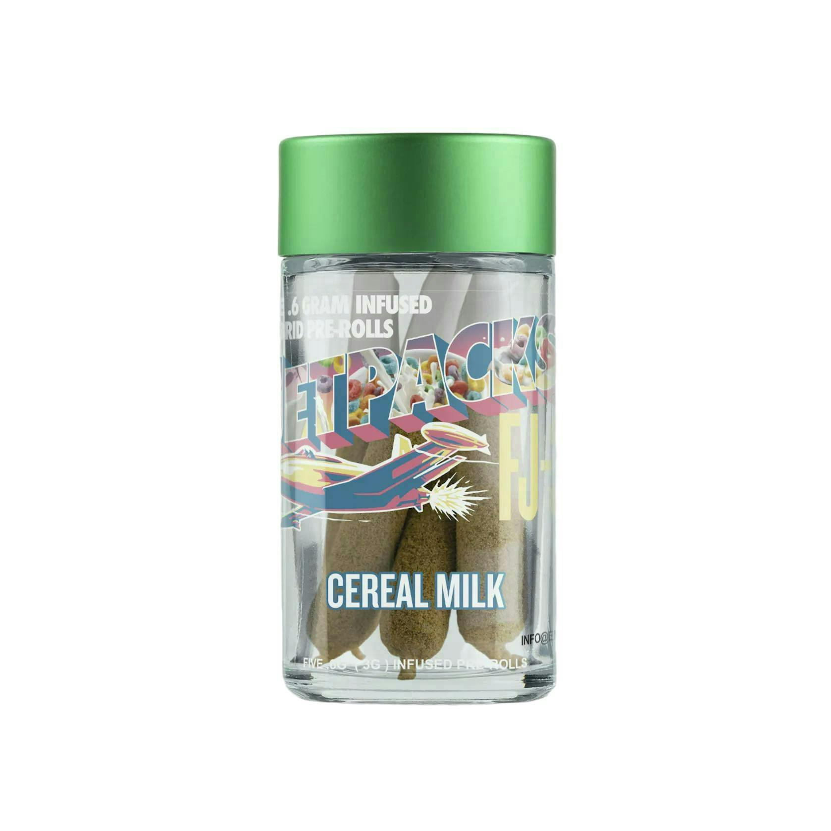 Jetpacks Cereal Milk 5pk 3g FJ-3 Kief Infused Pre-Rolls