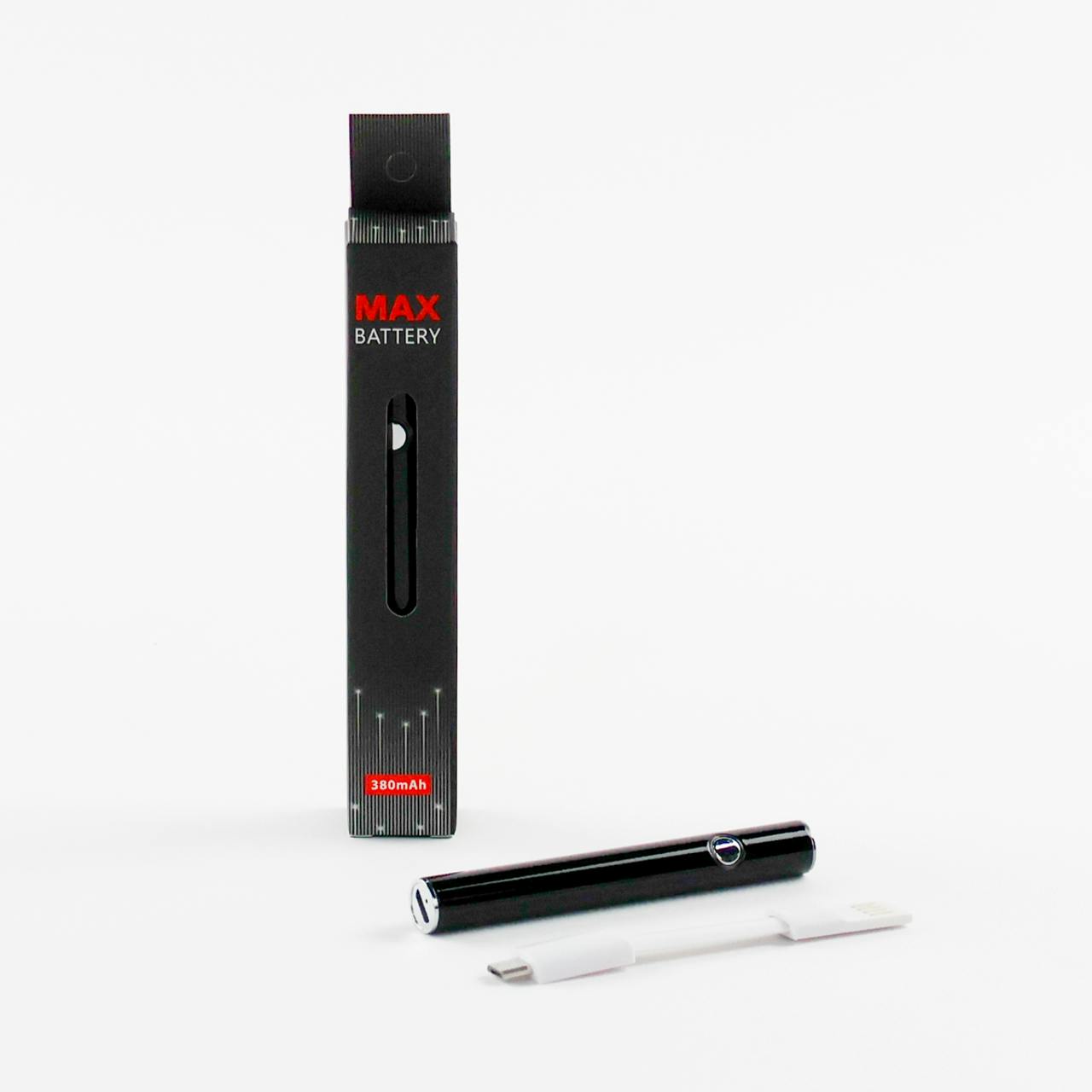 380mAh Preheat Variable Voltage Battery & USB Charger (Flat Top) | Black |  New Dia (Fenway)
