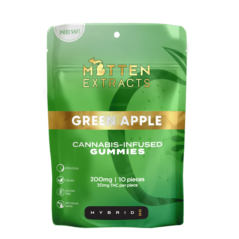 Mitten Extracts | 200mg Gummies | Green Apple