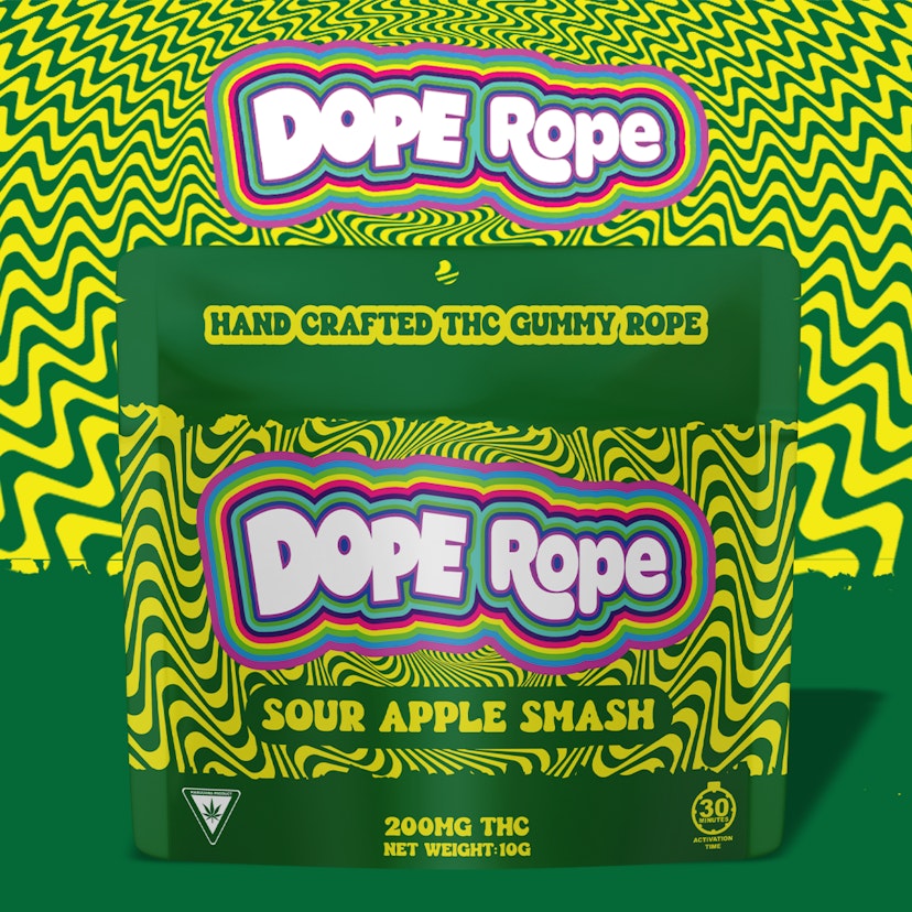 Dope Rope | 200mg Single Gummie | Sour Apple Smash