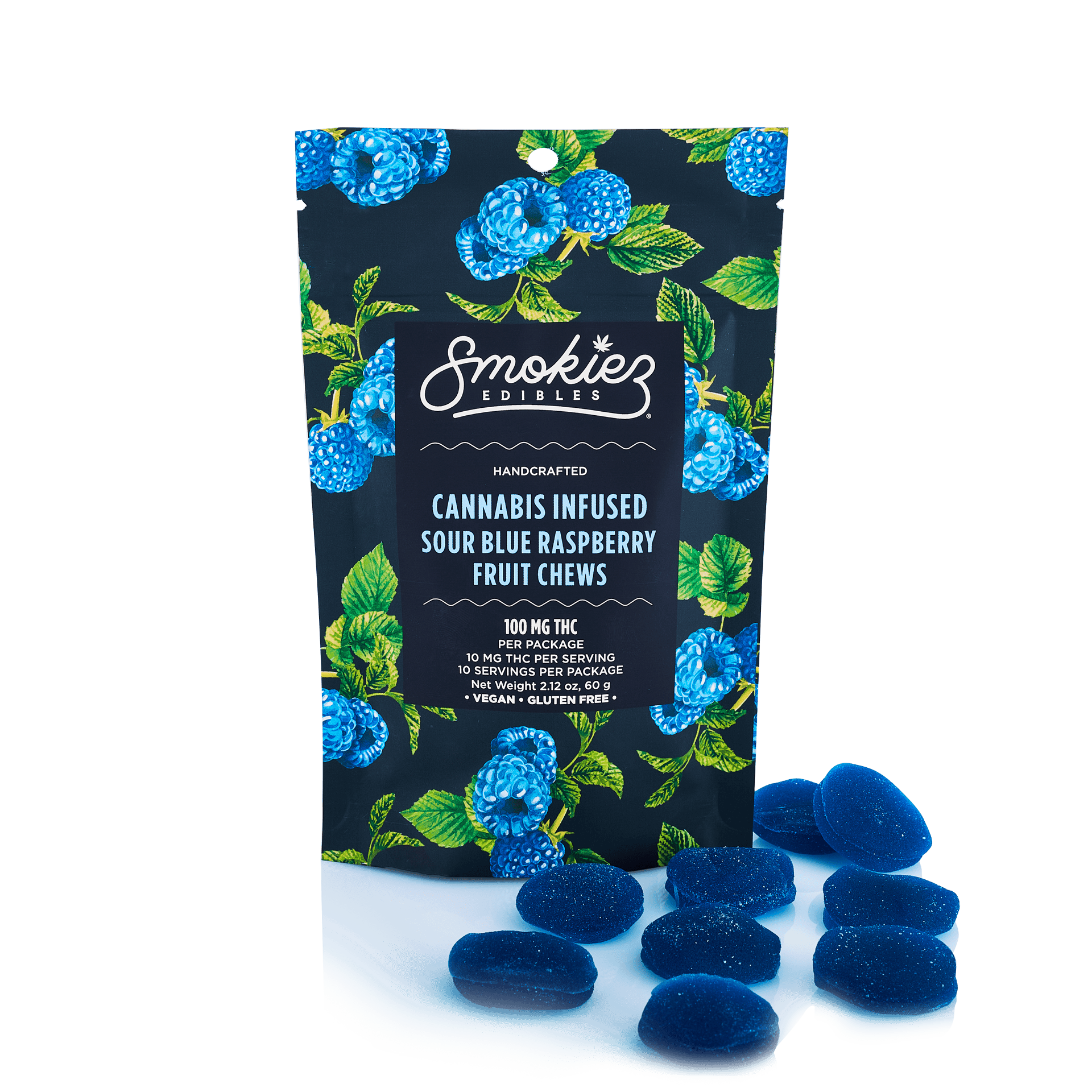 Smokiez - Gummies Sour - Blue Raspberry (I) (100mg)
