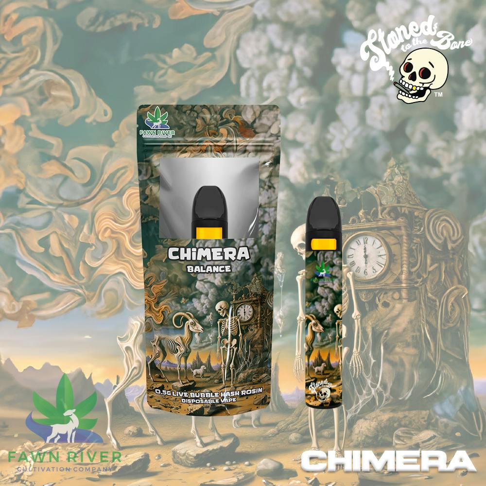 Stoned to the Bone | Chimera | Live Bubble Hash Rosin Disposable | 0.5g