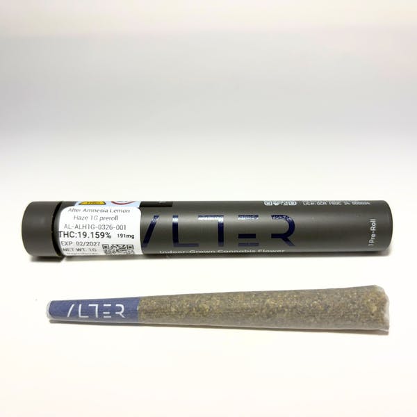 Alter | Amnesia Lemon Haze Preroll | 1g ALTER