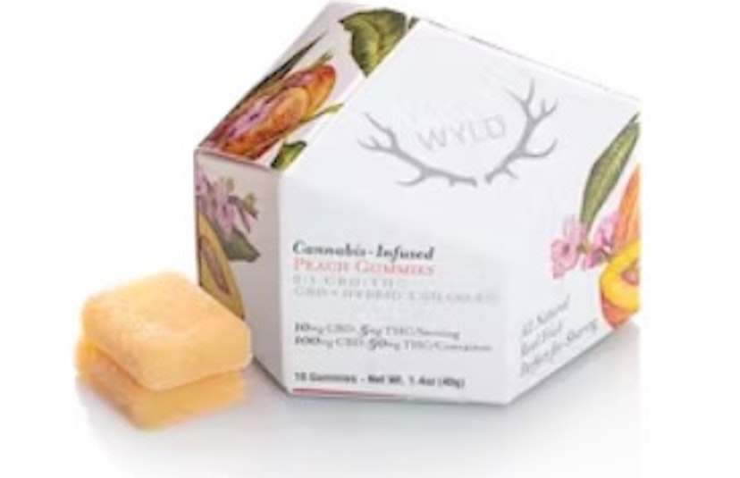 WYLD Peach 2:1 CBD:THC Gummies 50mg