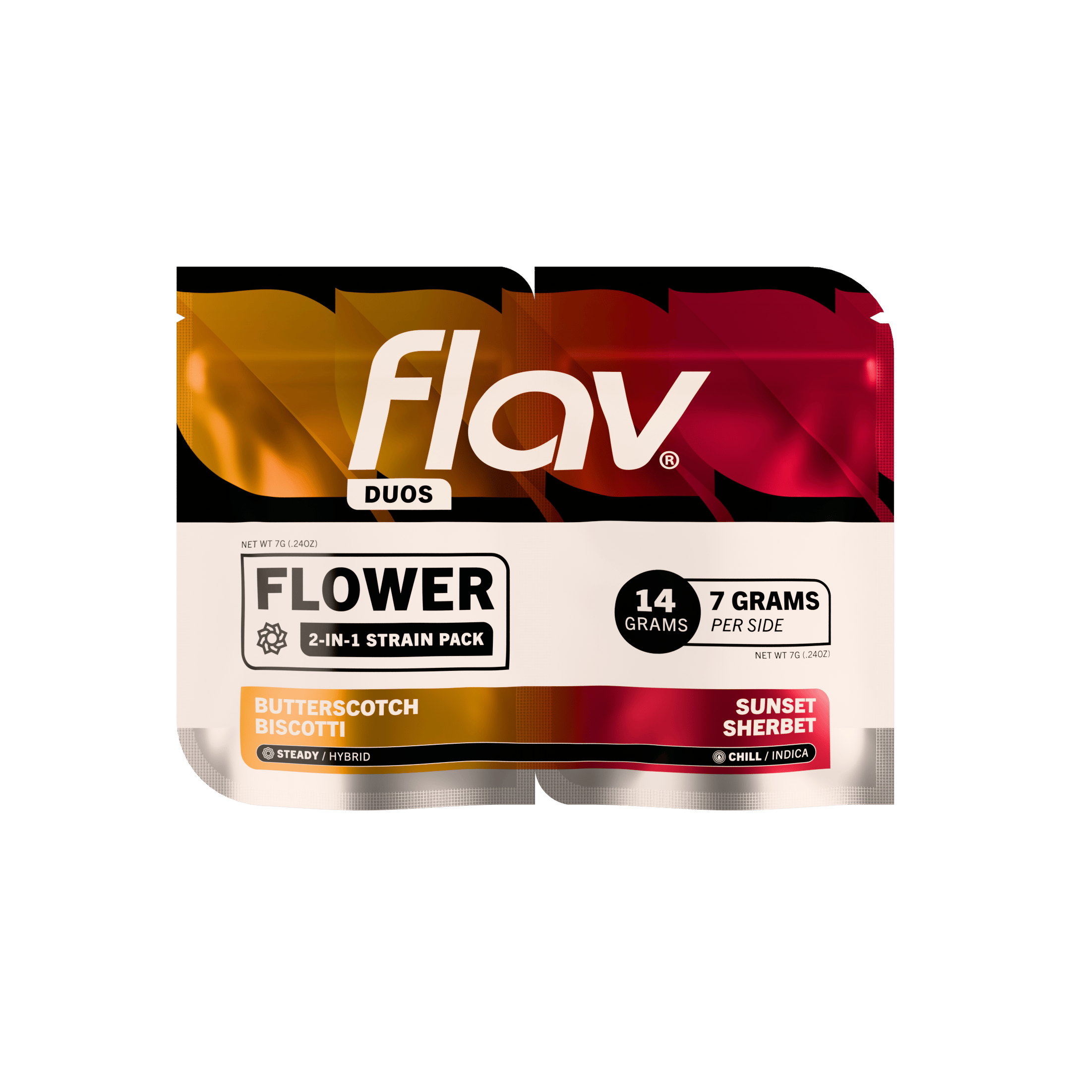 Butterscotch Biscotti (h) & Sunset Sherbert (i) - Duo Flower - 14g