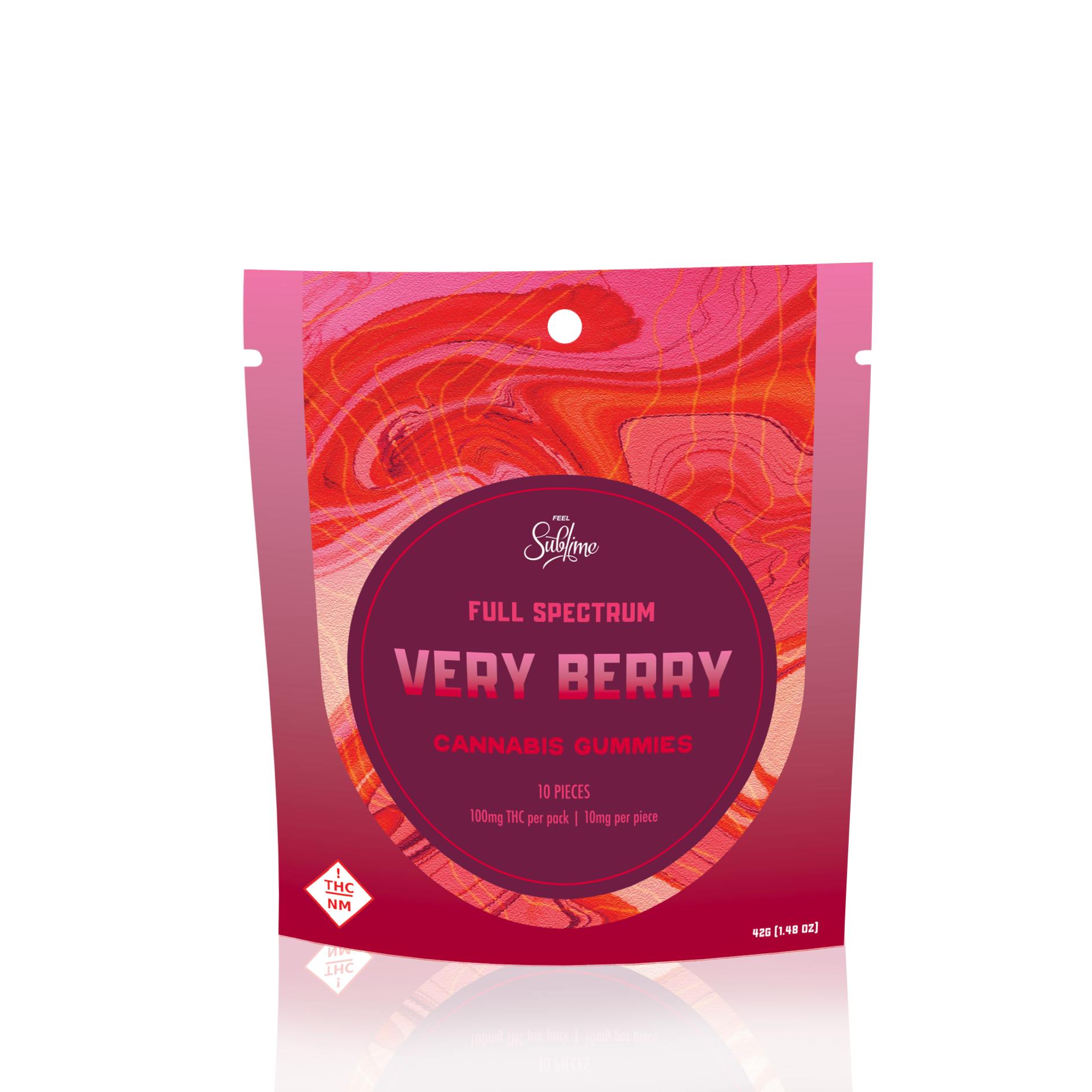Sublime | Very Berry | 100MG Gummies