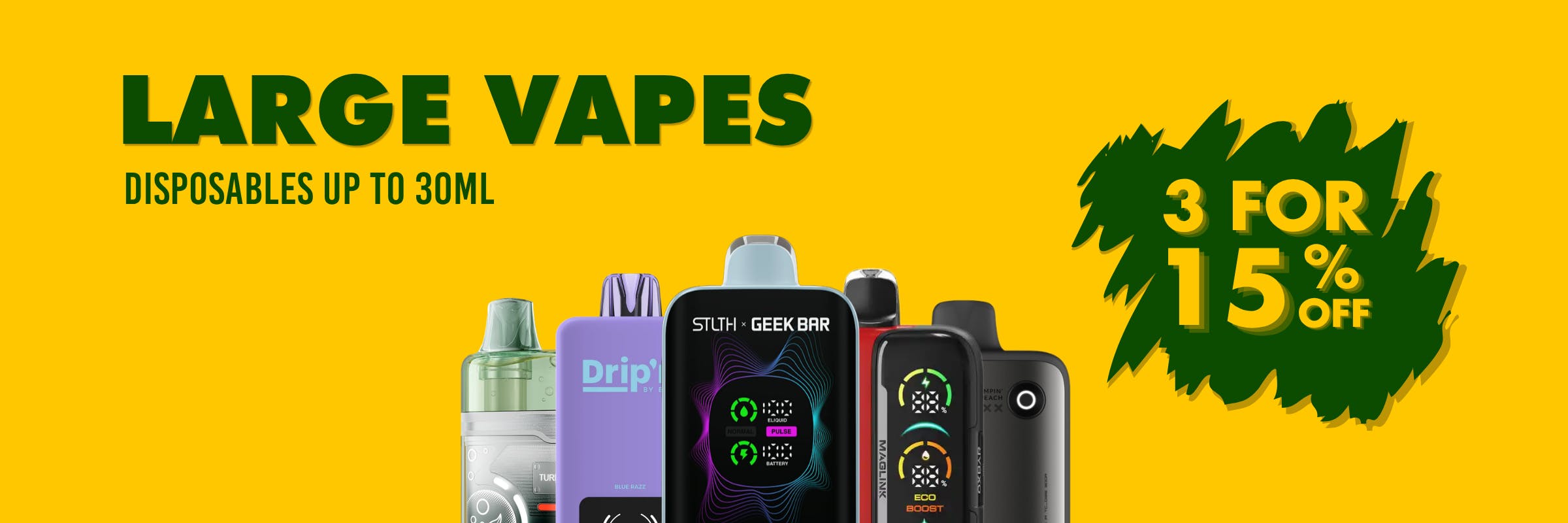 25ml, 26ml, 30ml, Small Vapes, Vaping, Vape, Disposable, STLTH 60K, STLTH x Geek Bar 80K, Geekbar, STLTH, Flavour Beast Alpha 80K, Flavour Beast, Drip'n Daily, Drip'n 26ML, OXBAR Maglink 90K, Insta Bar 120K, OXBAR G100K, Elf Bar BC PRO, Elfbar, Peace Out Bazooka, Al Fahker Crown Bar Mega 75K, Breeze, Fruits, Candy, Juice, Soda, Tobacco, Menthol, Ice, Flavourless