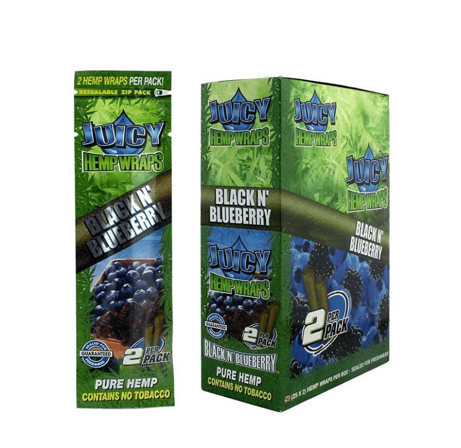 Product Juicy Jay's - Hemp Wraps - Black N' Blueberry - 2pk