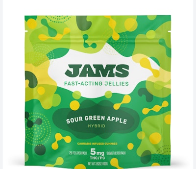 Product GR Jams Fast Acting - Sour Green Apple Jellies 100mg (20pk)