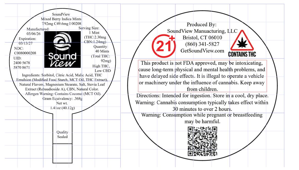 SoundView Mixed Berry Indica Mints T92mg C49.6mg I 00208 at INSA Inc ...
