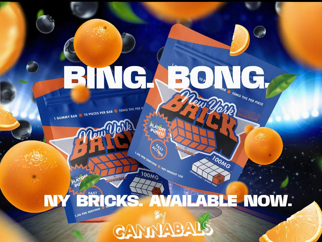 HACHI アミニューン 14g 3パック New York Brick Playoff Punch Live Resin Gummies | 10 pack | 100mg
