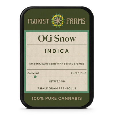 Florist Farms - 7 Pack .5g Prerolls - OG Snow - PRE_ROLLS by Florist Farms at King of Budz