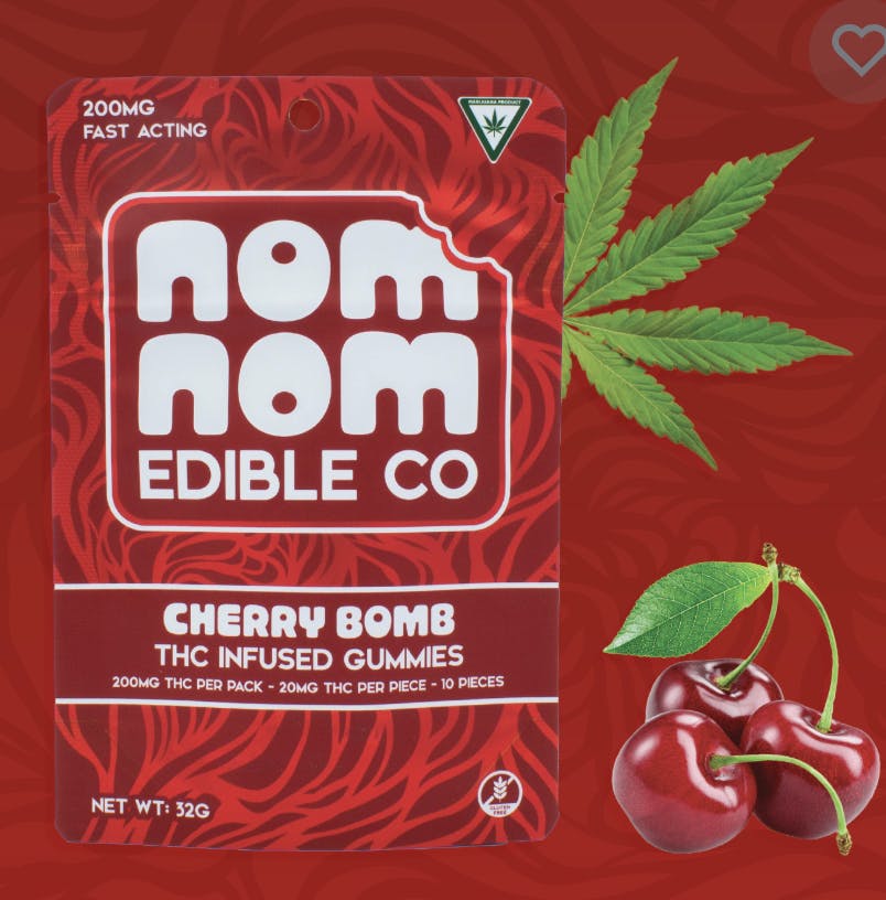 Product: NomNom Edible Co | Gummies - 200mg - Cherry Bomb