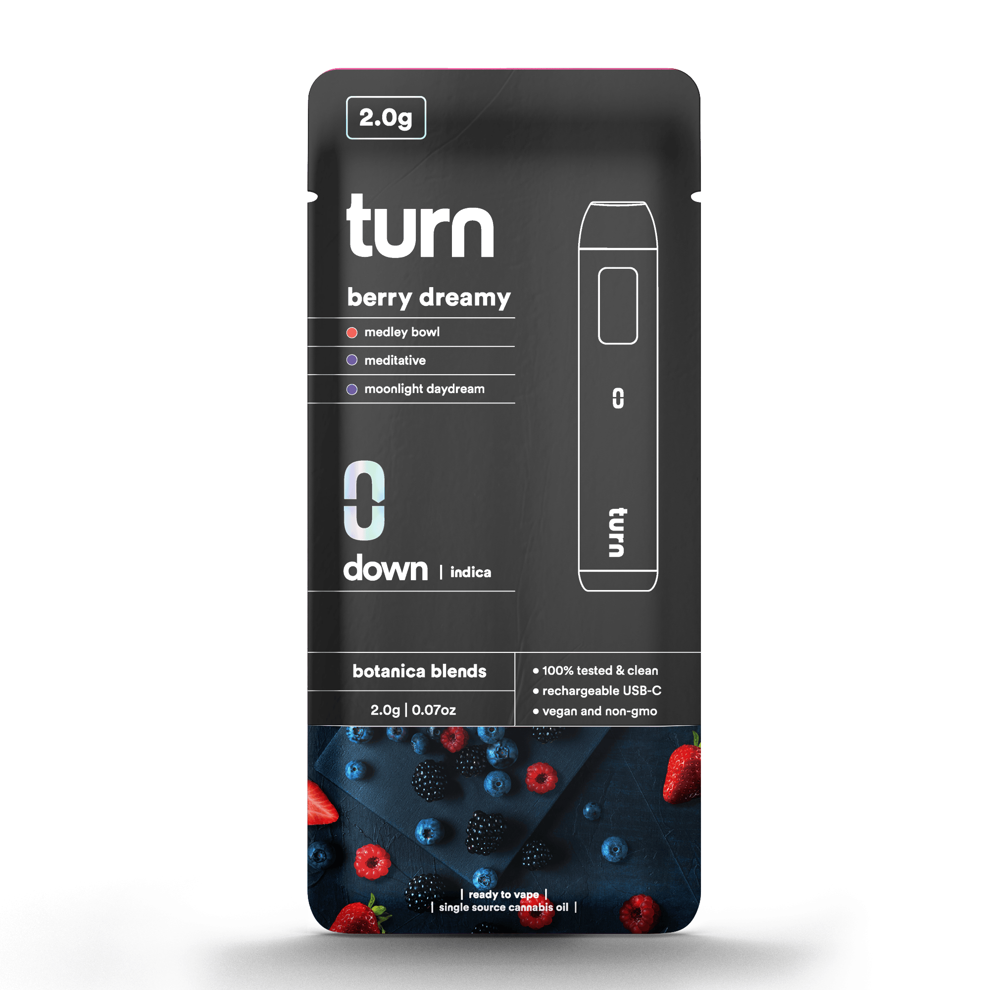 Turn TURN DOWN All-In-One Disposable 2g - Berry Dreamy