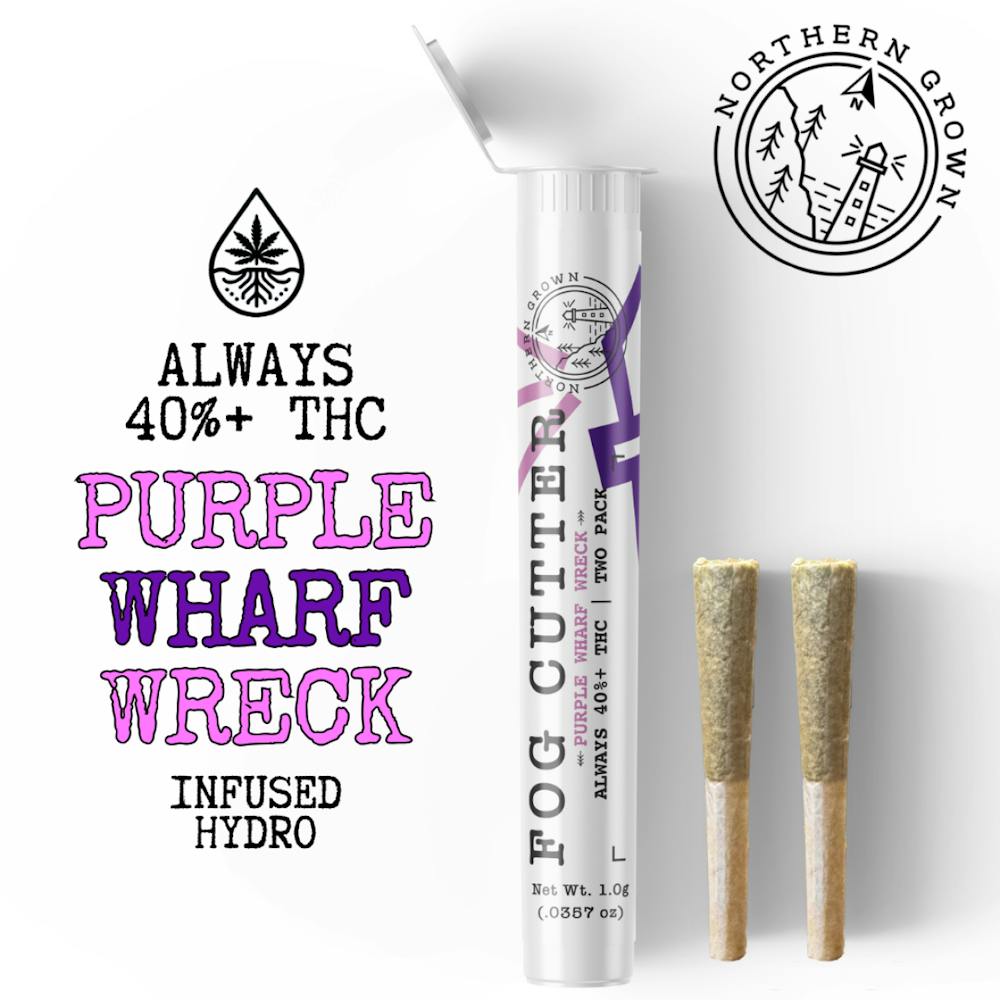 Product Purple Wharf Wreck Distillate Infused | Pre Rolls | 0.5g 2pk