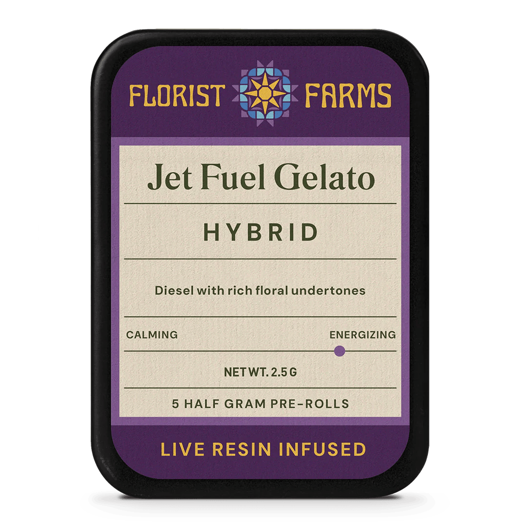 Florist Farms | Jet Fuel Gelato | Live Resin | 5pk | 2.5g