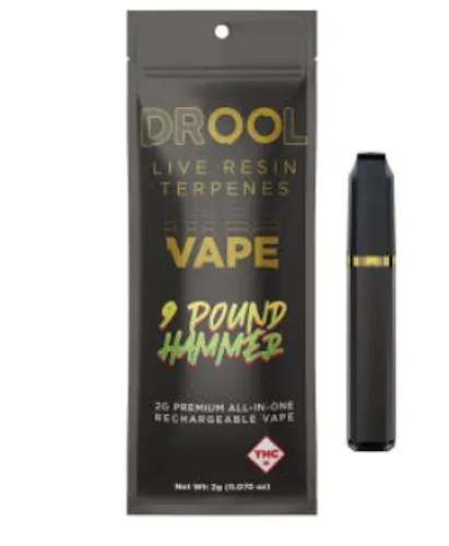 9 Pound Hammer – Live Resin Disposable 1g-active