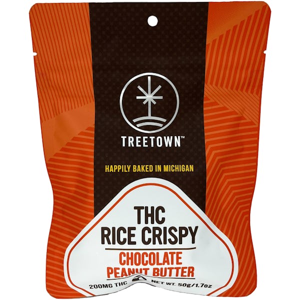 Product: TreeTown | Chocolate Peanut Butter Crispy Rice Square | 200mg