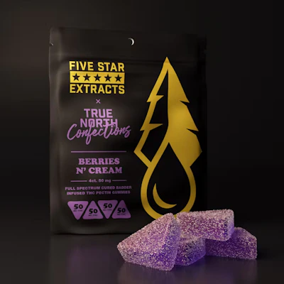 True North x Five Star Extracts - 200mg Gummies - Berries & Cream
