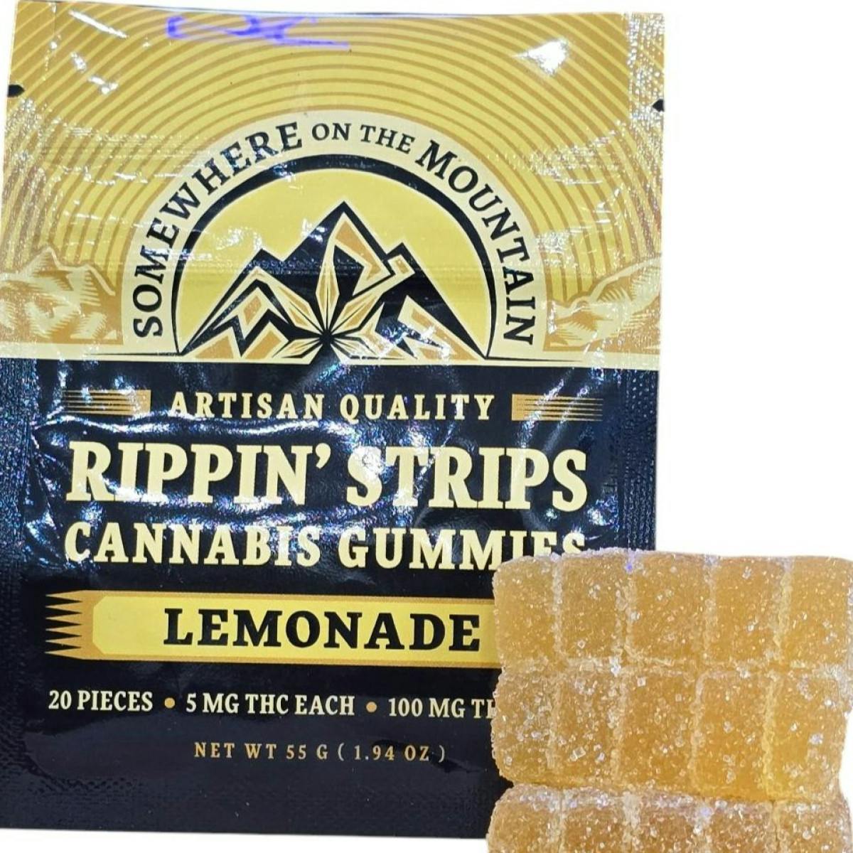 Image of Lemonade Rippin’ Strips | 100mg Gummies (5mg/20ct)