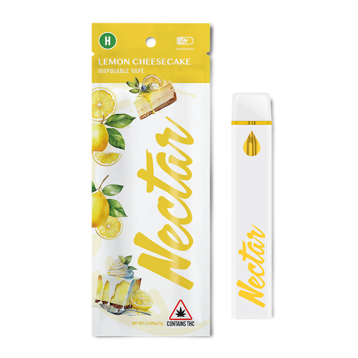 Nectar Lemon Cheesecake 1g Disposable Vape 1g Vaporizers