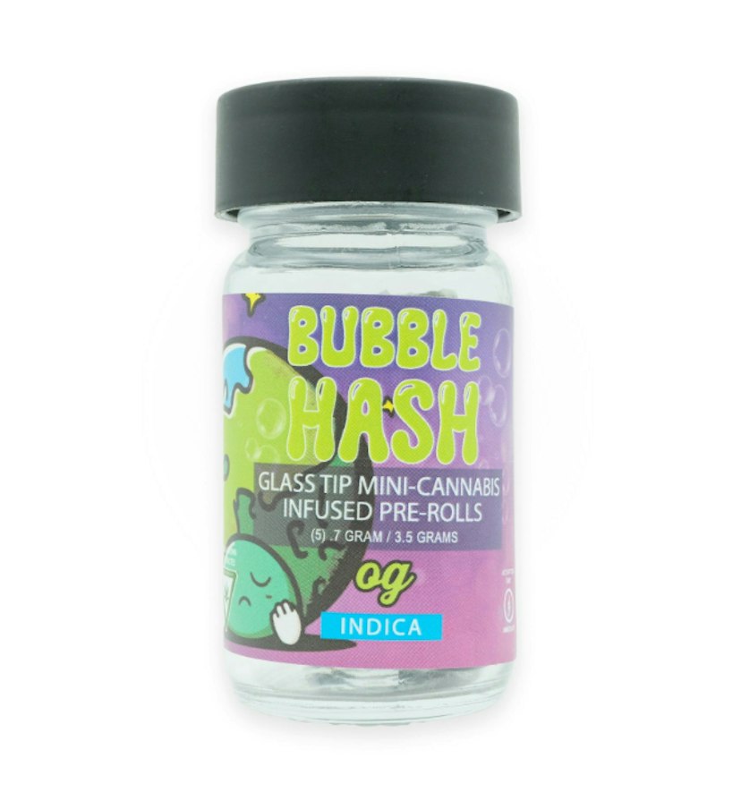 Amnesia | 5-Pack Bubble Hash Infused Pre-rolls | OG