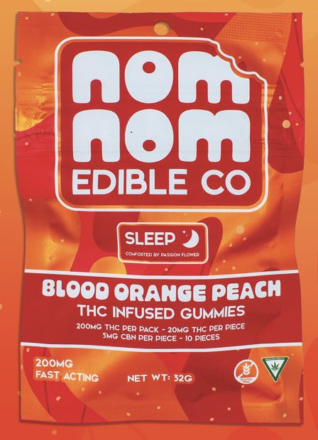 Product: NomNom Edible Co | Gummies - 200mg - Blood Orange Peach (Sleep)