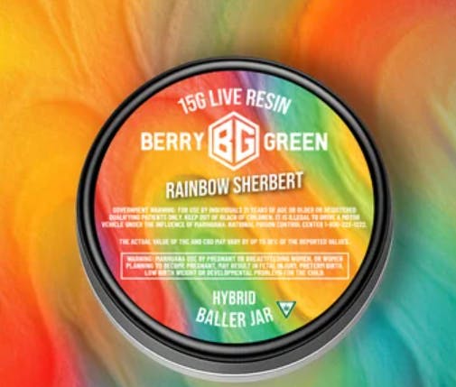 Berry Green | Rainbow Sherbet | 15g Live Resin