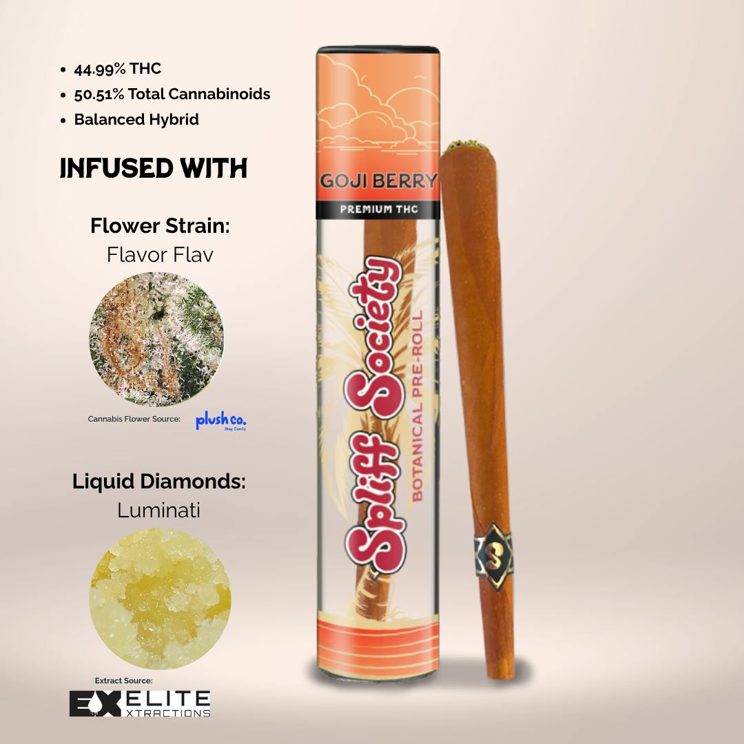 Product: Spliff Society | Gojiberry | Live Resin Infused Pre-roll Hybrid