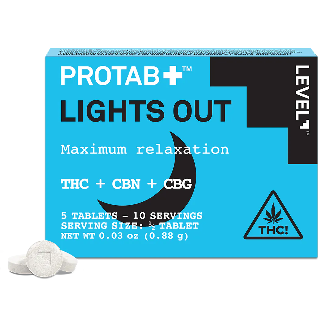 LEVEL | Protab+ Lights Out | THC+CBN+CBG | 100mg (5pk) | Root 9
