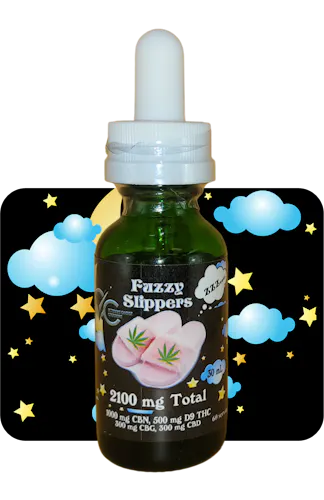 VCC – Tinctures – Fuzzy Slippers -CBN:THC:CBG:CBD – 2000mg 30ml-active